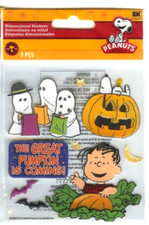 PEANUTS Charlie Brown Snoopy Halloween Treat Linus Great Pumpkin Patch Stickers