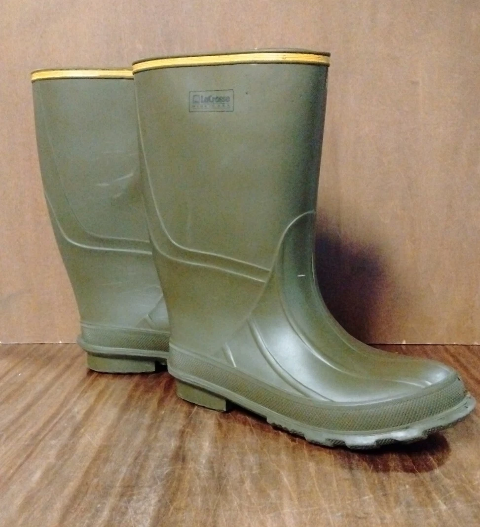 Lacrosse green top rubber boots
