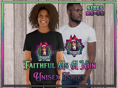 Hazbin Hotel Alastor ''Faithful As A Nun'' Short-Sleeve Unisex T-Shirt Tee