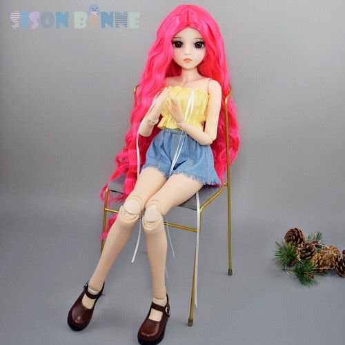 Cheveux Longs BJD Poupée 60cm Épissure Sphérique Corps Féminin Bricolage Jouet - Imagen 14 de 23