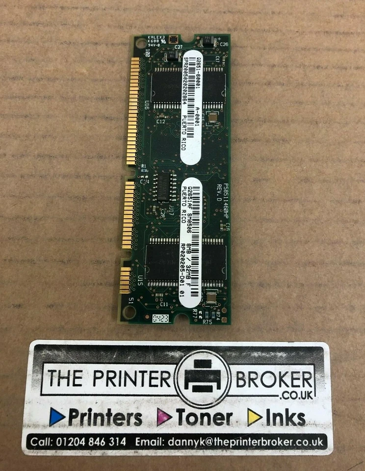 HP LaserJet 3200 8MB Flash 32MB RAM Memory Module Q2651AB Q2651-60001 - Image 3 of 3