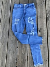 LEVI'S 721 Jeans Womens 26 Inch Waist  28 Inch Leg Skinny Fit Blue High Rise