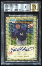 Shaeffer Hall 2011 Bowman Chrome SUPERFRACTOR AUTO AUTOGRAPHED RC ROOKIE! BGS 9