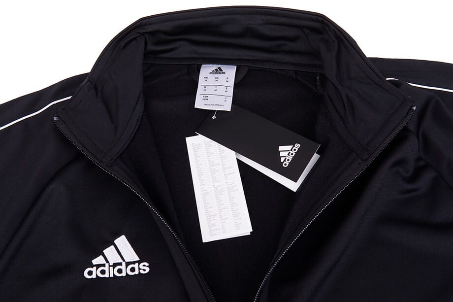 Adidas Mens Core 18 Pes Full Zip Tracksuit Top Training Jacket Black