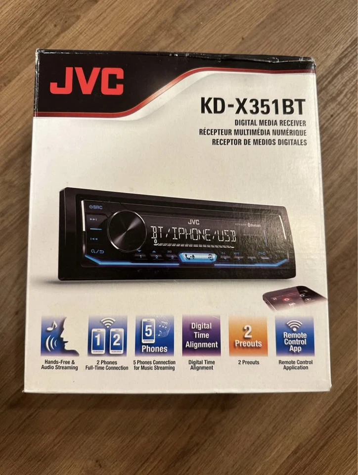 JVC KD-X351BT Bluetooth Autoradio - Schwarz - Bild 3 von 3