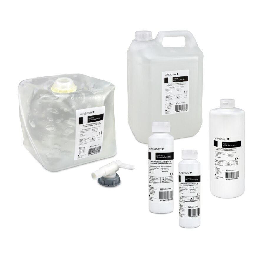 Ultraschallgel und Kontaktgel Sonographie Gel Gleitgel von Medimex 0,25 bis 5 L