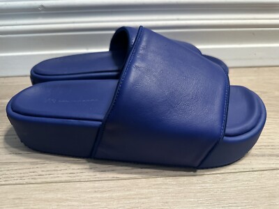 Adidas Y-3 Yohji Yamamoto Platform Logo Slides Sandals Ink Blue Sz