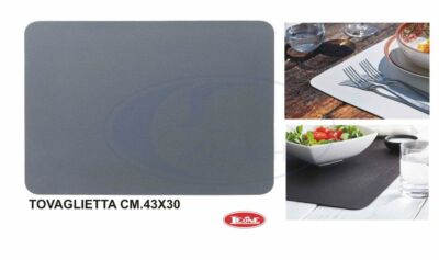 TISCHDECKE LES CHIC GRAU CM.43X30 EINZELN FRÜHSTÜCK MITTAGESSEN ABENDESSEN