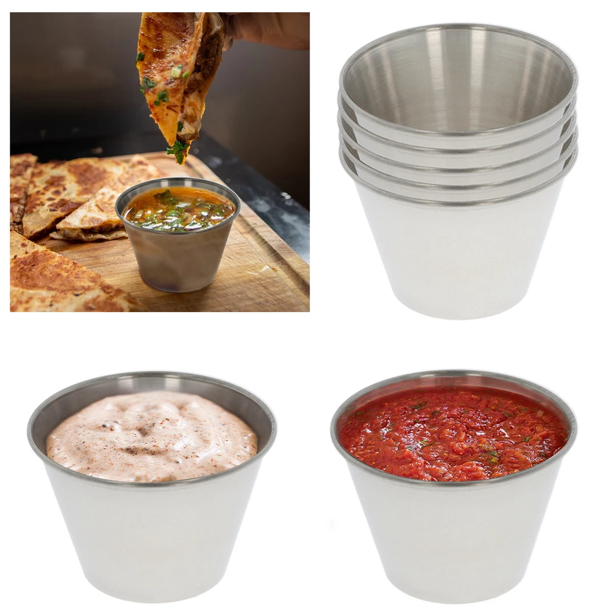 4pcs Ceramic Seasoning Dishes Multifunctional Small Plates Flavor Sauce - View #9