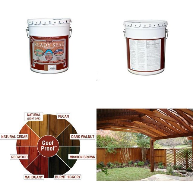 Ready Seal 525 5Gallon Dark Walnut Exterior Wood Stain and Sealer for