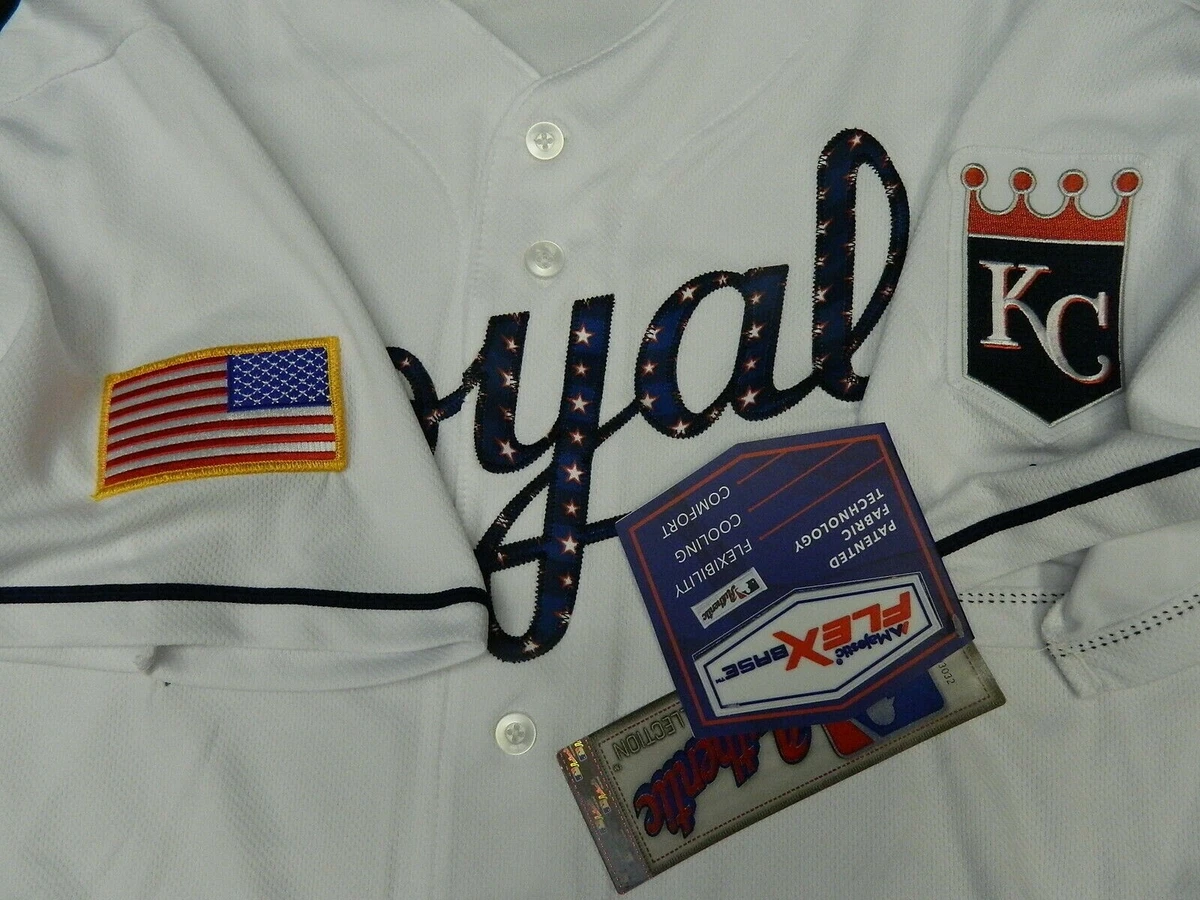 Authentic Kansas City Royals July 4th Stars & Stripes FLEX BASE Jersey 40