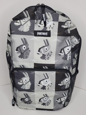 Fortnite Amplify Bookbag/Backpack Loot Llama Pinata, Gray, Zipper,  NWT 