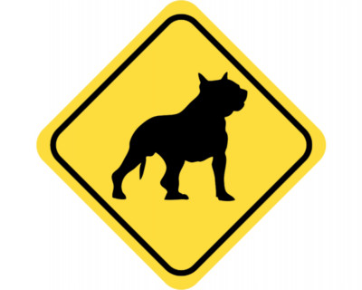 American Pit Bull Terrier Warnschild Warndreieck Aufkleber Achtung Vorsicht Hund