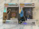 (Lot Of 2) Funko Eevee 577 And Lucario 856 Pearlescent Pokémon Center Exclusive