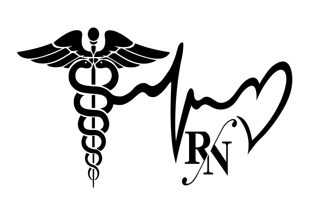 Caduceus Medical Symbol Registered Nurse Vinyl Decal Made in USA Multiple  colors | eBay