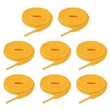 4 Pairs Flat Shoe Laces 5/16" x 100" Polyester Sneaker Shoestring, Gold