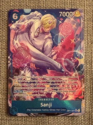 Sanji OP11-051 SR (Alt Art) A Fist of Divine Speed ONE PIECE Card