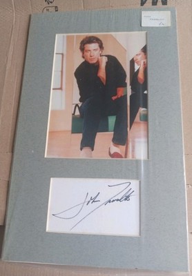 John Travolta ''Grease'' 13'' x 8'' signiertes montiertes Stück