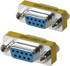 WOVTE DB9 Female to Female Mini Gender Changer Coupler Adapter Connector Pack of