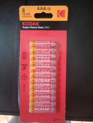 Kodak Super Heavy Duty Zinc AAA Batteries 12-Pack 1.5v