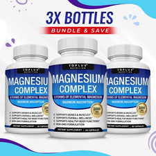 3Pack Toplux Nutrition Magnesium Complex 1000...