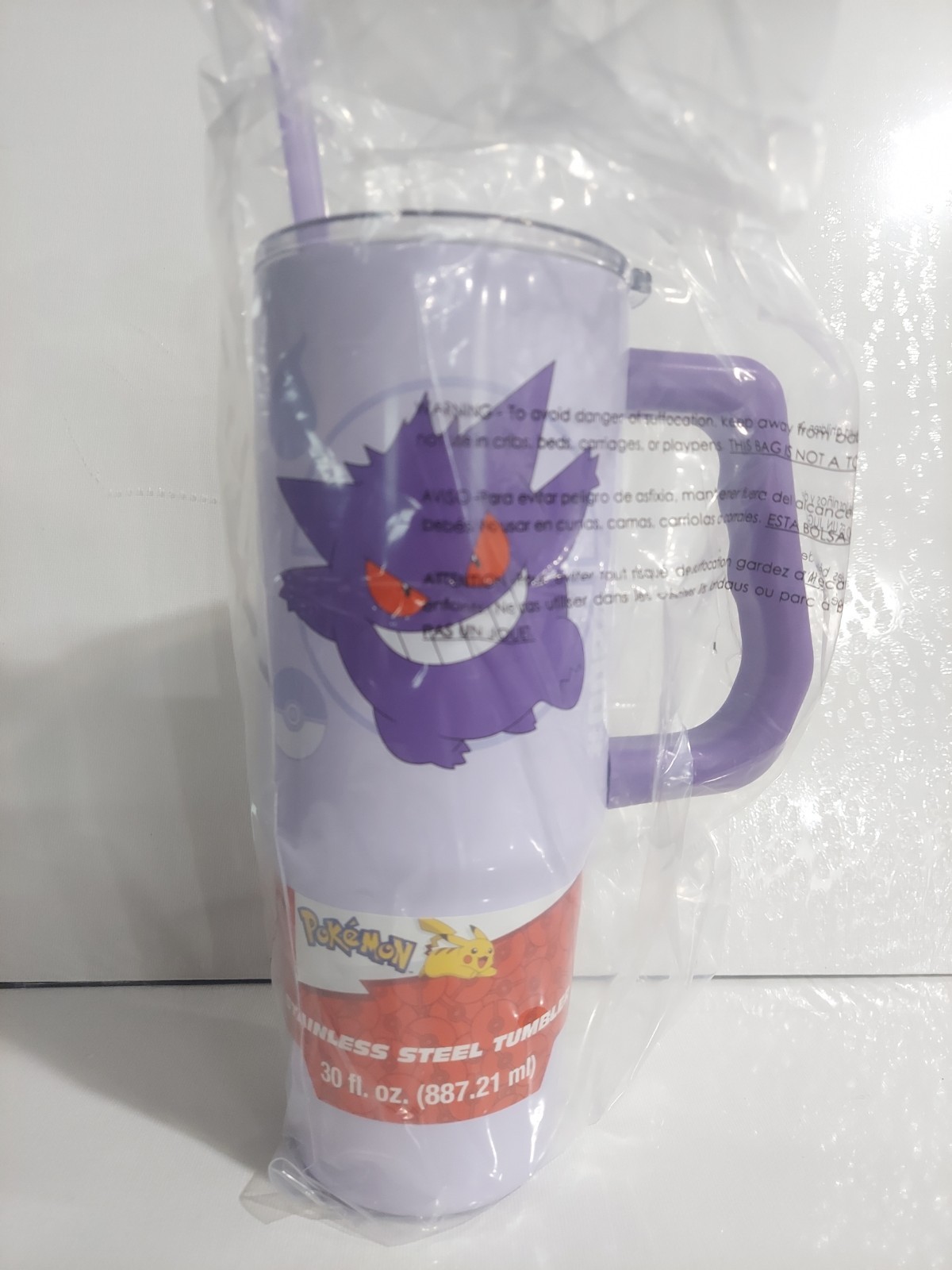 NEW! Pokémon 30 fl. oz. Tumbler ~ Purple Gengar #0094 (Stainless Steel)