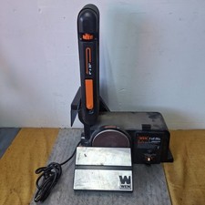 WEN 6" Bench To Belt Disc Sander 4" x 36" Disc Sander with Cast Iron Base