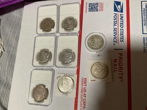 Lot 8 MORGAN SILVER DOLLARS - MIXED CIRCULATED TO BU GEM !
