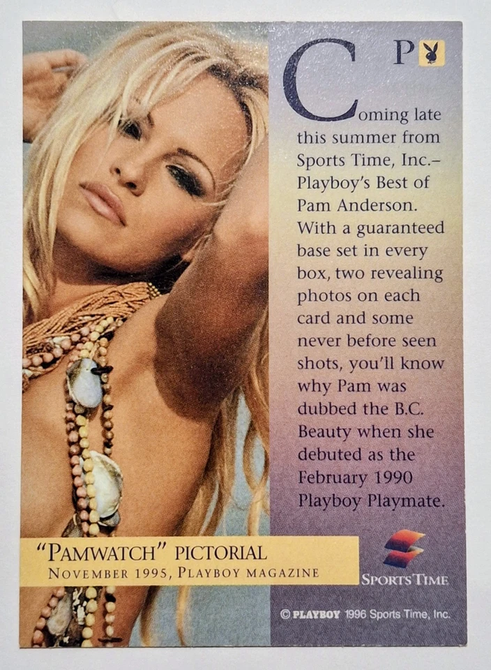 BEST OF PAMELA ANDERSON PROMO CARD #P 1996 SPORTS TIME - Image 2 of 2