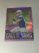 Justin Herbert Pink Holo Call to Arms 2021 Playoff #CA-JHE Los Angeles Chargers