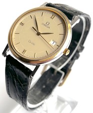 Omega DeVille Gents Quartz Wristwatch Swiss Made 1430 Leather