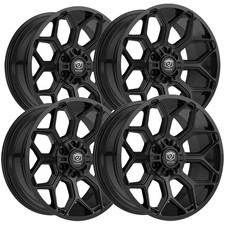 Set Of 4 Edge Off-road 302b 22x12 6x1356x5.5 -44mm Gloss Black Wheels Rims