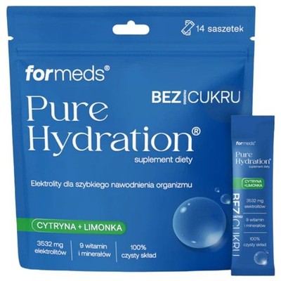 Formeds Pure Hydration ohne Zucker, Zitrone + Limette - 14 Portionsbeutel