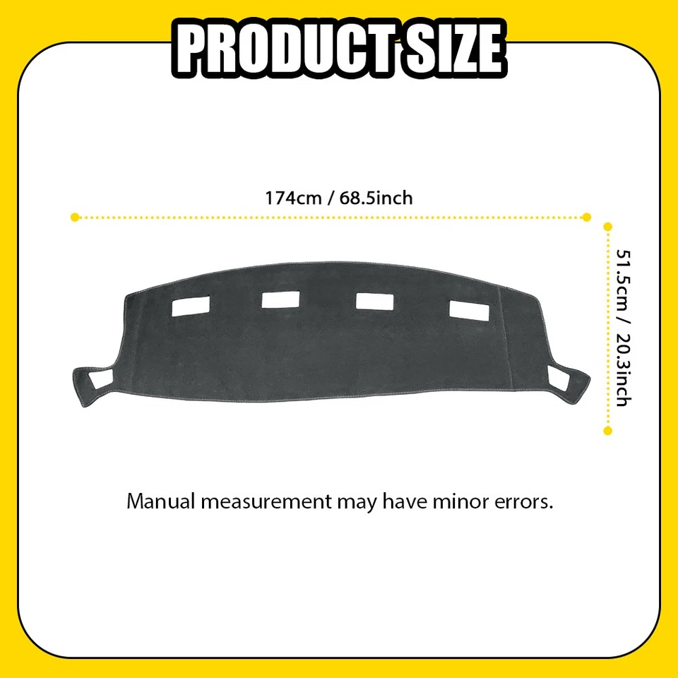 Cubierta de salpicadero para Dodge Ram 1500 2500 3500 2002-08 alfombrilla de salpicadero gris Foto 3 de 4