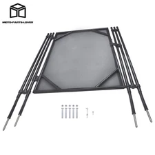 Removable Pool Safety Fence Door 4x2.5FT With Manual Lock Black In Ground Pool