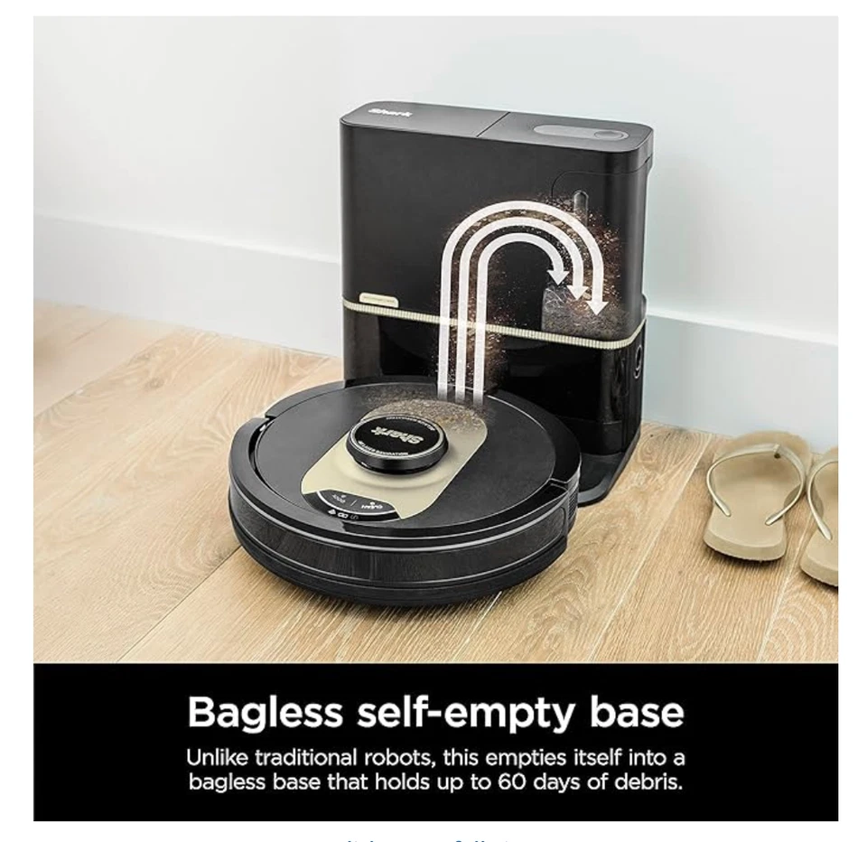 Robot aspirador Shark AV2501AE AI con base autovacía XL HEPA, sin bolsa, tapa de 60 días Foto 3 de 4
