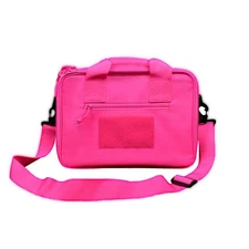 NcSTAR Pink Double Pistol Case Large Heavy Duty Zippers 13"x10"x3.25" CPDX2971P