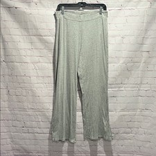 Love By GAP Women's Wide Leg Gray Ribbed Lounge Wear Pants Size Large