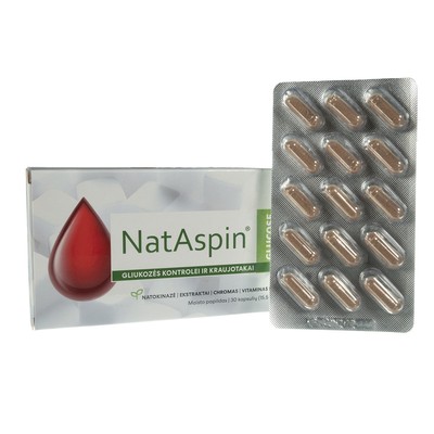 NATASPIN Glucose 30 Capsules for Glucose and Blood Pressure Food Supplement