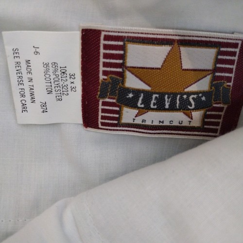 1980’s Levis Polyester, Mens , Deadstock Trim Cut Wild Blue Size 32x32 Vintage - Picture 5 of 10