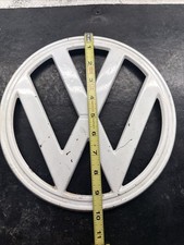 Vintage Vw Volkswagen White Bus Van Front Emblem 4 Pin Metal. 9 78 Good Pins