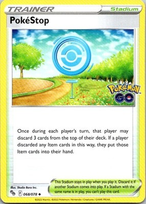 Pokemon PokeStop Normal Uncommon Pokemon GO 068/078 NM