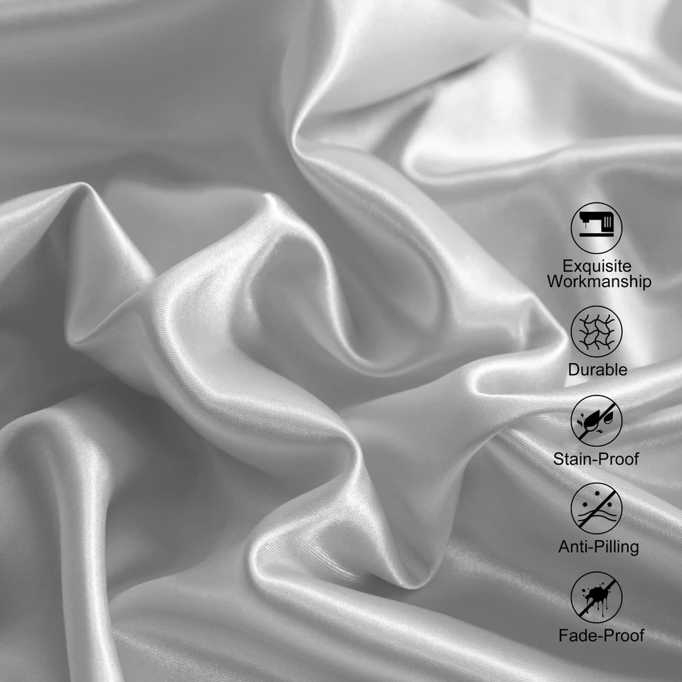 4 Pieces Silky Smooth and Soft Satin Bed Sheet Set, All Sizes Available - Image 3 of 4