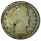 1894 O 25c Barber Silver Quarter Dollar Twenty Five Cents New Orleans