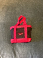 trader joes mini bag - black and red collapsible bag