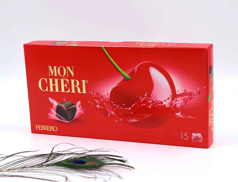 Ferrero Mon Cheri 4 x 15 un Dark Chocolate with Cherry and Liqueur 4 x 157 gr - Image 2 of 4