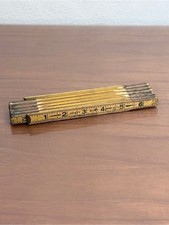 Vintage Foldable Wooden Ruler with Brass Joints 72โ Made in USA