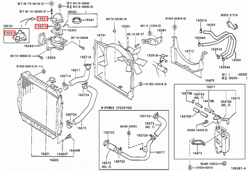 Genuine Dyna 150 LY61 Hilux LN100 3L Thermostat 88 w Top Water Outlet Housing - Picture 14 of 20