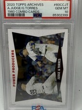 2020 Topps Archives - 1960 Combo Cards Aaron Judge, Gleyber Torres #60CC-JT