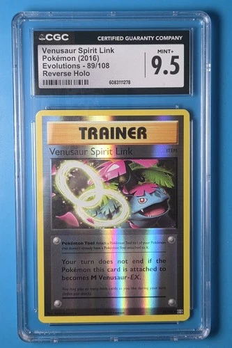Pokémon TCG Venusaur Spirit Link Evolutions 89/108 Reverse Holo Trainer CGC 9.5